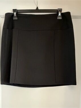 Wrapper Black Mini Skirt with Panel Detailing
